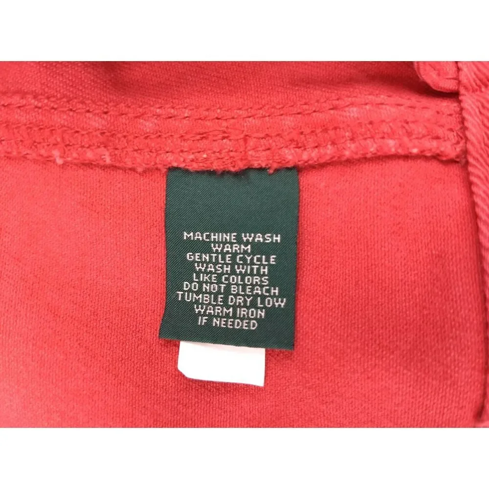 Ralph Lauren Jeans Co. Womens M Vintage Red Denim Jean Jacket Metal Logo Buttons - Picture 14 of 16